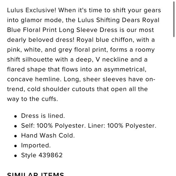 📦5/$50 Lulus Shifting Dears Floral Print Mini Dress in Royal Blue Size XS - Picture 5 of 11